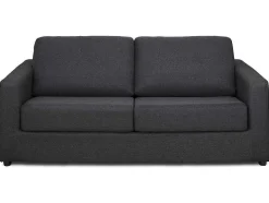 Vente-unique Slaapbank Met Matras-Driezits Express Slaapbank Van Antraciet Stof - Doneto