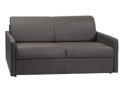 Vente-unique Speciale Modellen Zitbanken & Fauteuils-Driezits Express-Bedbank Van Kunstleer Calife - Grijs - Slaapafmeting 140 Cm