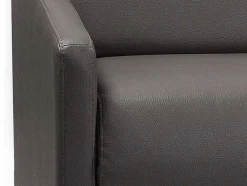 Vente-unique Speciale Modellen Zitbanken & Fauteuils-Driezits Express-Bedbank Van Kunstleer Calife - Grijs - Slaapafmeting 140 Cm