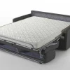 Vente-unique Slaapbank Met Matras-Driezits Express-Bedbank Van Stof Calife - Grijs