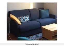 Vente-unique Slaapbank Met Matras-Driezits Express-Bedbank Van Stof Calife - Grijs