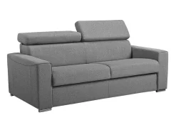 Vente-unique Speciale Modellen Zitbanken & Fauteuils-Driezits Express-Bedbank Van Stof Vizir - Grijs - Slaapafmeting 140 Cm