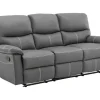 Vente-unique Aanbiedingen: Zitbank & Fauteuil-Driezits Relaxbank In Grijs Kunstleer Canby