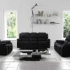 Vente-unique Relaxbanken Met Manuele Relaxfunctie-Driezits Relaxbank Microvezel Hernani - Zwart