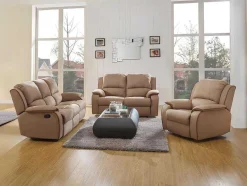 Vente-unique Aanbiedingen: Zitbank & Fauteuil-Driezits Relaxbank Microvezel Hernani - Taupe