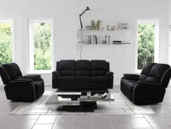 Vente-unique 2En 3-Zitsbank-Driezits Relaxbank Microvezel Hernani - Grijs