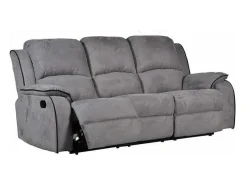 Vente-unique 2En 3-Zitsbank-Driezits Relaxbank Microvezel Hernani - Grijs