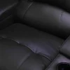 Vente-unique Zitbank-Driezits Relaxbank Van Leer Aroma - Zwart