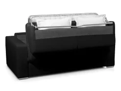 LINEA SOFA Slaapbank Met Matras-Driezits Slaapbank 100% Buffelleer Delectea Ii - Zwart