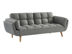 Vente-unique Scandinavisch-Driezits Slaapbank Van Stof Loeline - Gechineerd Grijs