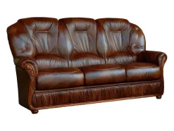 Vente-unique Driezitsbank-Driezitsbank Daphne Van 100% Buffel Leer - Bruin