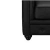 Vente-unique Set Zitbank + Fauteuil-Driezitsbank En Fauteuil Chesterfield Van Kunstleer - Wit