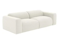 Maison Céphy Set Zitbank + Fauteuil-Driezitsbank En Fauteuil Van Witte Bouclestof Pogni Van Maison Cephy