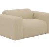 Maison Céphy Set Zitbank + Fauteuil-Driezitsbank En Fauteuil Van Beige Stof Met Textuur Pogni Van Maison Cephy