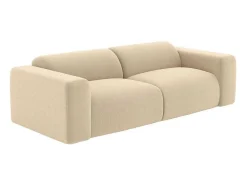 Maison Céphy Set Zitbank + Fauteuil-Driezitsbank En Fauteuil Van Beige Stof Met Textuur Pogni Van Maison Cephy