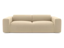 Maison Céphy Set Zitbank + Fauteuil-Driezitsbank En Fauteuil Van Beige Stof Met Textuur Pogni Van Maison Cephy