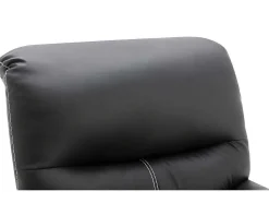 Vente-unique Set Zitbank + Fauteuil-Driezitsbank En Relaxfauteuil Canby - Kunstleer - Zwart