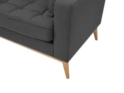 Vente-unique Scandinavisch-Driezitsbank In Antraciet Stof Kenza