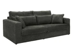 Vente-unique Speciale Modellen Zitbanken & Fauteuils-Driezitsbank In Grijze Teddy Stof - Mondovi