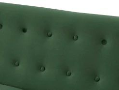 Vente-unique Fluweel / Suede-Driezitsbank In Sparrengroen Fluweel Serti