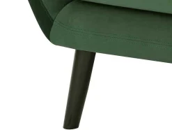 Vente-unique Fluweel / Suede-Driezitsbank In Sparrengroen Fluweel Serti