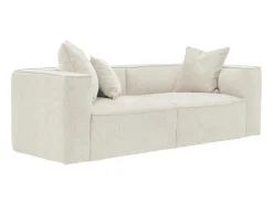 Vente-unique Designer Zitbank-Driezitsbank Van Cremekleurige Stof Acace