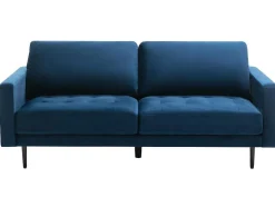 Vente-unique Driezitsbank-Driezitsbank Van Fluweel - Blauw - Estela