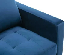 Vente-unique Driezitsbank-Driezitsbank Van Fluweel - Blauw - Estela