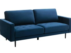 Vente-unique Driezitsbank-Driezitsbank Van Fluweel - Blauw - Estela