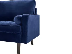 Vente-unique Driezitsbank-Driezitsbank Van Fluweel Fleuet - Donkerblauw