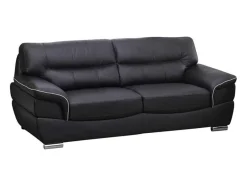 LINEA SOFA 2En 3-Zitsbank-Driezitsbank Van Leer Thibault - Zwart