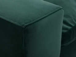 Vente-unique Stoffen Zitbank-Driezitsbank Van Smaragdgroen Velours Amaury