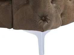 Vente-unique Chesterfield Zitbank-Driezits-Chesterfieldbank Van Microvezel Met Verouderd Leereffect Edwina
