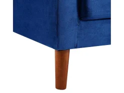 Vente-unique Stoffen Zitbank-Driezits-Chesterfield-Bank Van Nachtblauw Velours Arsene