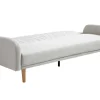 Vente-unique Scandinavisch-Driezitsslaapbank Van Cremekleurige Stof Venafra