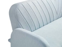 Vente-unique Scandinavisch-Driezitsslaapbank Van Lichtblauwe Stof Venafra