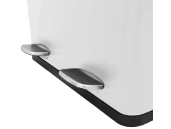 Monstershop Keukenaccessoire En -Opbergruimte-Dubbele Pedaalemmer 60 L - Wit