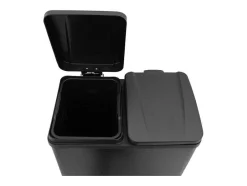 Monstershop Keukenaccessoire En -Opbergruimte-Dubbele Pedaalemmer 60 L - Zwart