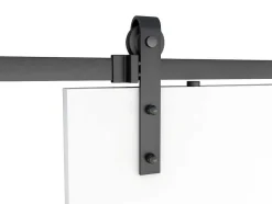 Vente-unique Schuifdeur-Dubbele Schuifdeur - 2 X H205 X L83 Cm - Mdf + Wit Pvc - Varin