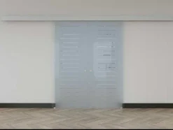 Vente-unique Schuifdeur-Dubbelwandige Schuifdeur - H205 X L166Cm - Gehard Glas - Astana
