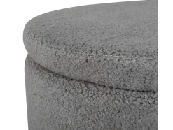 Venture Home Poef-Dunken Poef, Hocker Met Opbergruimte O51Cm Teddystof Bruin.
