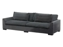 Vente-unique Modulair-Durham Bank 3 Persoons Fluweel Donkergrijs.