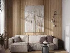 Vente-unique Wandpaneel-3D-Wandpaneel - 2,83 M - Natuurlijke Houtkleur - Set Van 8 - Flint