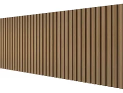 Vente-unique Wandpaneel-3D-Wandpaneel - 3,71 M - Natuurlijke Houtkleur - Set Van 8 - Tatiana