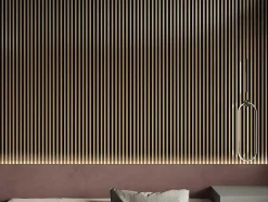 Vente-unique Wandpaneel-3D-Wandpaneel - 2,83 M - Zwart En Goudkleurig - Set Van 8 - Clinton