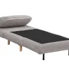 Vente-unique Uitklapbare Fauteuil-Eenpersoons Slaapbank Van Fluweel Ribstof Palula - Lichtgrijs