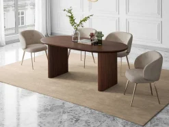 Vente-unique Eettafel-Eettafel 8 Plaatsen Van Mangohout - Naturel - Nevili
