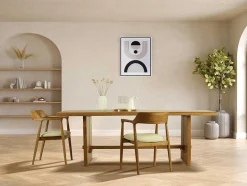 Vente-unique Eettafel-Eettafel 8 Plaatsen Van Teakhout - Kleur: Naturel - Lenida