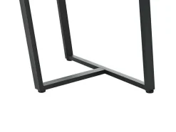ModernLuxe Eettafel-Eettafel 140X80 Cm - Metalen Structuur - Marmerpatroon Fineer - Wit & Zwart