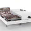 NATUREA Elektrisch Relaxatiebed-Elektrisch Bed - Bedbodem En Matras - Met Vormgeheugen En Bamboe Lysis Iii Van - Motoren Okin - 2 X 80 X 200 Cm - Wit